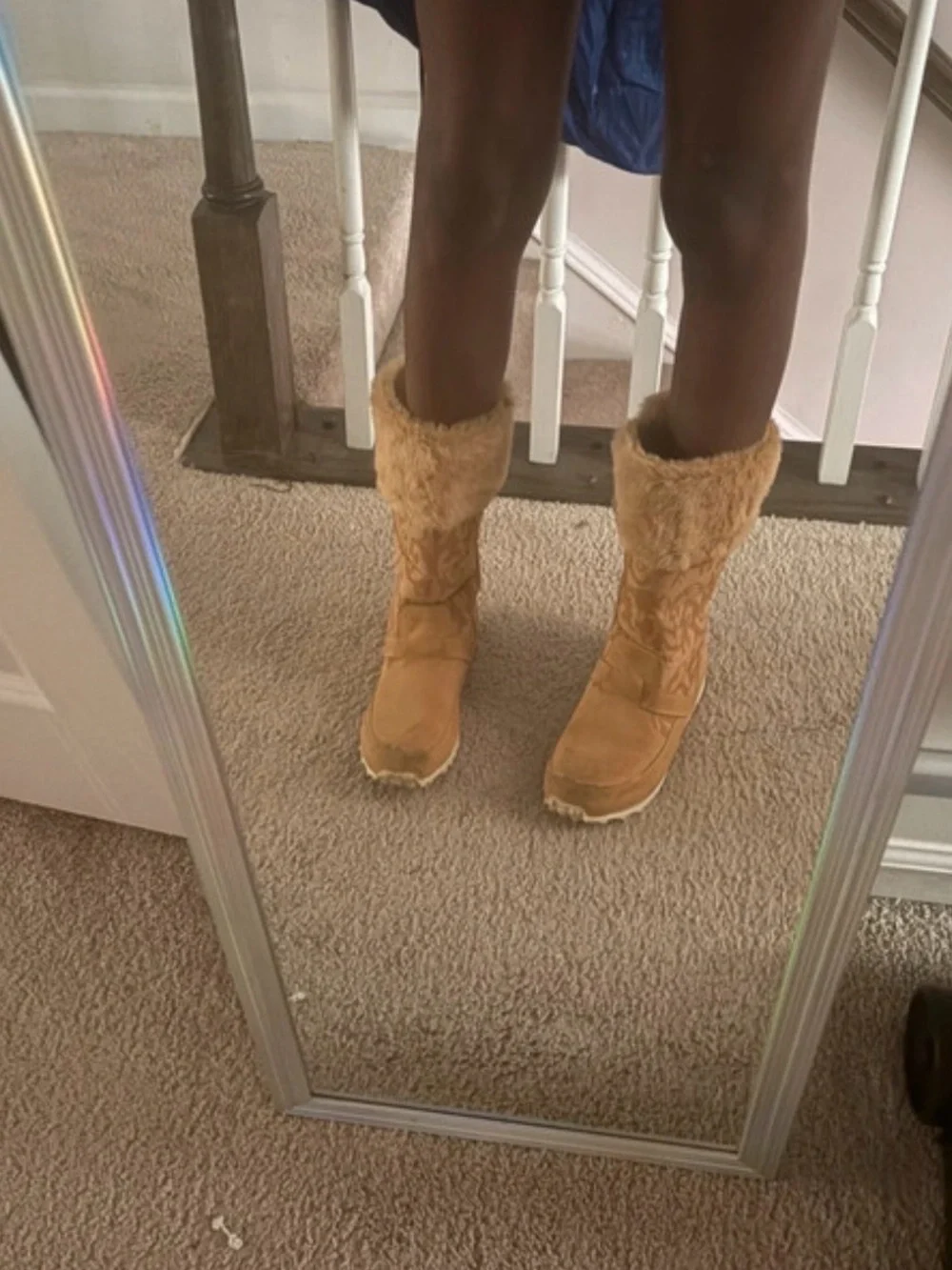 Women’s TIMBERLANDS Tan Faux Fur-Trim Winter Boots
